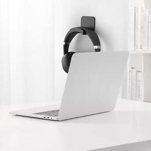 [HUSTOM] COD ชั้นวางชุดหูฟังคอมพิวเตอร์ติดผนังแบบไม่ต้องเจาะแขวนหูฟังชั้นเก็บของสำหรับวางเดสก์ท็อปแบบแขวนในหอพัก