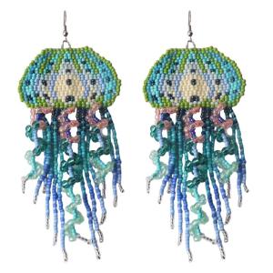 Handmade Bead Earrings with Bohemian Tassels Drop Earring Long Tassels Earrings Suitable for Fashion Enthusiasts Present
