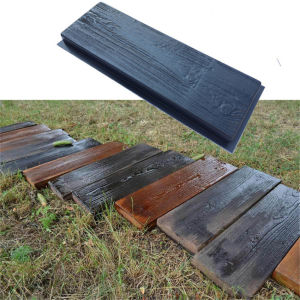 DIY Building Garden Decor 2pcs/Set ABS Wood Grain Paving Stone Mold Cement Brick Maker Mold River Stone Mold
