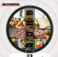 22.5cm 24cm 26Ccm 28cm Non-Stick Frying Pan Black Durable Scratch Resistant Superior Heat Induction Oil Free Cooking. 