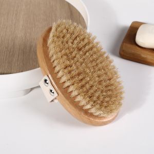 Bàn Chải Khô Tẩy Da Chết & Massage Toàn Thân (Mặt & Body) Lông Tự Nhiên Cho Da Mịn Màng Sáng Khỏe