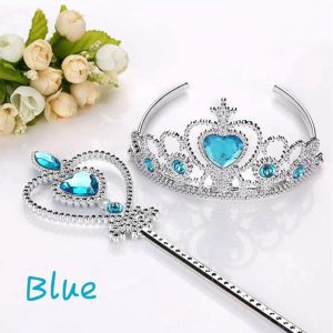 Frozen Princess Wand and Crown Set Elsa Anna Wig and Gloves Set
