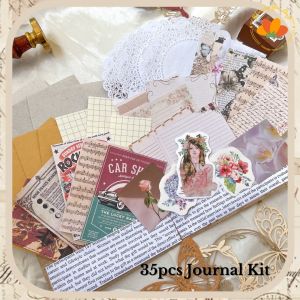 Bloomingyourdays TERMURAH Journal Kit Vintage jurnal kit scrapbook notebook dekorasi deco stiker diy planner kit aesthetic