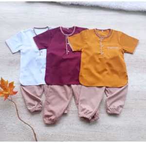 Setelan Baju Koko Jogger Anak Laki-laki Usia 1-8 Tahun//Pakaian Baju Lebaran Anak Cowok Terbaru 2025
