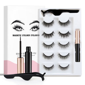 Maange Magnetic Fake Eyelashes 5 pairs FREE Eyeliner Kit