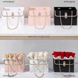 [COD] weikenguoji Portable Flower Box Rose Packaging Box Wrapping Paper Bag Gift Box Party Gifts