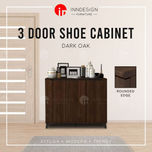 [INNDESIGN.SG] Ethen 3 Door Shoe Cabinet (Fully Assembled and Free Delivery)