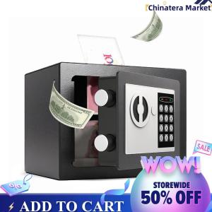 【Chinatera】 Electronic Box With Digital Keypad & Keys Electronic Digital Safe Box for Home Office Hotel Rooms