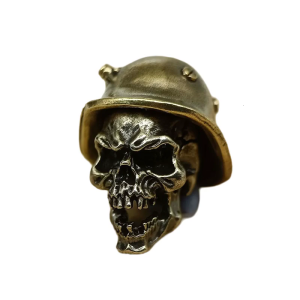 Vintage Helmets Skull Soldier Shape Lanyard Beads Vintage Paracord Beads Brass Charm Beads Making Paracord Accessories
