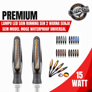 Lampu LED Sein Running Mode Moge Senja / Sen 2 Warna Senja Sein Lidi Running Waterproof Universal