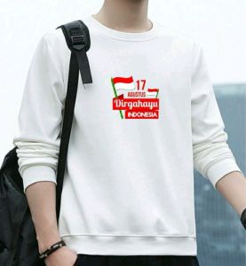 Sale Spesial Sweater Pria Wanita 17 Agustus Kaos Kemerdekaan Hut RI Crewneck Dirgahayu Indonesia Ikn