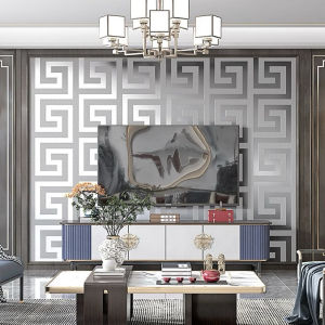 3D Geometric Wallpaper Self Adhesive 10m*45cm Waterproof Vinyl Wall Sticker Home Decor
