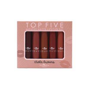 Italia Deluxe Five Mousse Matte Lipstick Set Chola Browns