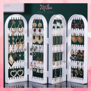120/240 Hole Foldable Jewelry Storage Box Earrings Necklace Display Rack
