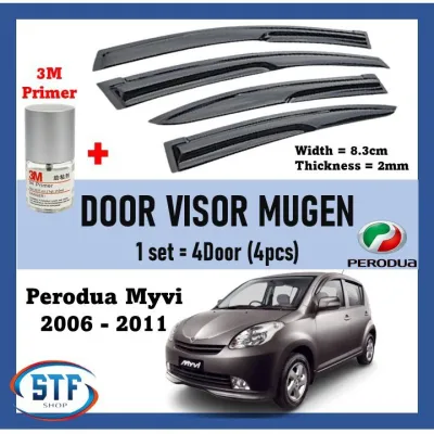 Perodua Myvi 2006-2011 Door Visor Air Press Window Mugen Style Acrylic Wind Deflector For Perodua Myvi 2006-2011 (4PCS/SET)