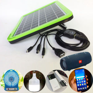 Solar Panel Tiger World 7W And Solar Power Bank 20000mAh ชุดแผงโซล่าเซลล์ พร้อม แบตสำรอง พลังงานแสงอาทิตย์