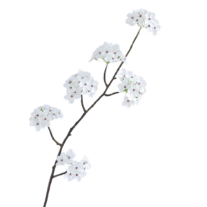 OUTOPEN 90cm Cành hoa lê nhân tạo Nhựa Cảm ứng thật Hoa giả Bố trí cảnh Thanh lịch Hoa lê lụa Trang trí vườn nhà