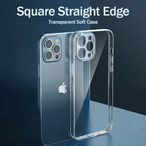 CrashStar Straight Square Transparent Soft Phone Case For iPhone 17 16 15 14 13 12 11 Pro Max Air Mini XS XR 8 7 Plus + SE 2020 Phone Casing With Carema Protection Cover Top Seller