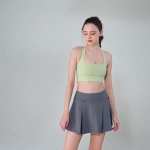 Pleated Tennis Skirts Women Golf Athletic  Skorts Workout Running Shorts with Pocket Dry Fit㏇X0409
