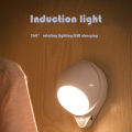 2023 Water drop 360 ° rotating human body infrared induction LED night light Portable outdoor and bedroom decoration universal LED night light. 