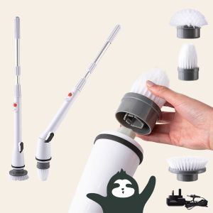 DWELLOGI | Cordless Extendable & Interchangeable Cleaning Brush / Scrubber
