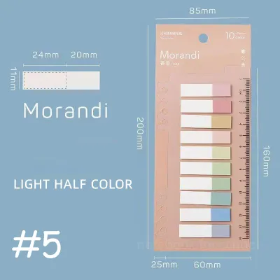Morandi Sticky Note Tab 200Pcs Light Writable Index Annotation Markers Book Reading Sticky Notes