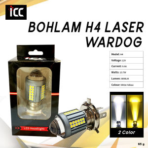 LAMPU DEPAN UTAMA H4 2 WARNA PUTIH KUNING MOTOR MOBIL BEST SELLER