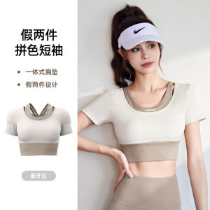 《501》 กระโปรงปลอมสองชิ้น Juyitang กางเกงขาสั้นป้องกันการเปิดเผย สัมผัสเปลือย กระโปรงกีฬาแน่น ชุดฟิตเนสวิ่ง