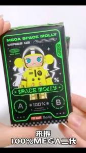 POPMART MEGA SPACE MOLLY V2 100% Anniversary 2-A Series Figures pop mart molly blind collection action figure decorative gift