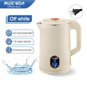 MEEVIDA Electric Kettle 1.8L Capacity Electric Heater Stainless Steel Material Heat Preservation热水壶