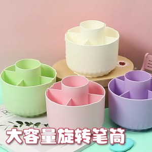 360 Độ Bút Quay Cup Với 5 Phân Đoạn Bàn Bút Chì Tổ Chức vật dụng nghệ thuật Tổ Chức Crayon Đánh Dấu Lưu Trữ Hộp