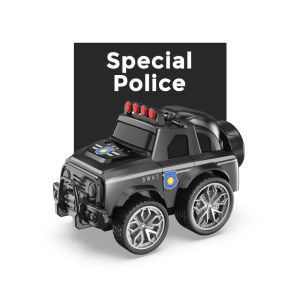 Pull Back Toy Car Police Military Fire Engine SWAT Shockproof Simulation Toys 4 Wheels 4x4 Inertia Pull-Back Kids Gift