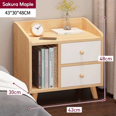 Meja Nakas Kayu Meja samping tempat tidur kulit Meja Samping Bedside Table Kamar Tidur Minimalis