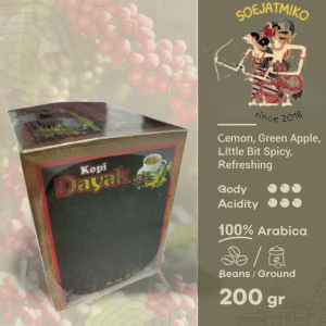 kopi hitam cap dayak asli kalmantan kopi giling mantap