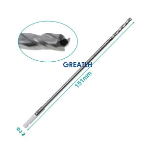 GREATLH AO Drill Bits Cannulated Drill Bits Hollow Drill Bits Orthopedic Instrument Stainless Steel