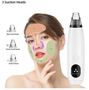 Blackhead Pore Vacuum Cleaner Remover 2021 Upgraded Facial Pore Cleaner Electric USB Rechargeable Acne Whitehead Extractor with 5 Probes and Blackhead Remover Kit Suction for Women & Men