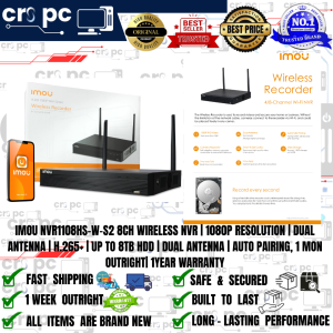 IMOU NVR1108HS-W-S2 8CH WIRELESS NVR | 1080P RESOLUTION | DUAL ANTENNA | H.265+ | UP TO 8TB HDD | DUAL ANTENNA