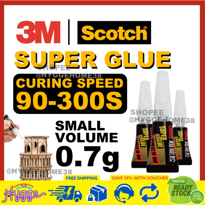 3M Super Glue AD119 Gel Type Gam Gajah Kuat Adhesive 0.7g Alternative ...