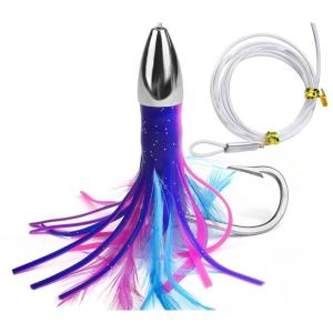 Fishing Lures Metal Head Octopuses Squid Skirt Baits Saltwater Octopuses Fishing Lures Metal Jig Head Skirts Lures
