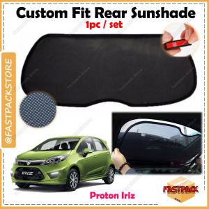 For Proton Iriz Car Rear Sunshade Rear Windscreen Car Sunshade Sun Shade Frame Edge Custom Fit OEM Reduce Heat for Rear Passenger Comfort & More Privacy DIY Sunshade Clip Pelindung Matahari Anti UV 1pc/set
