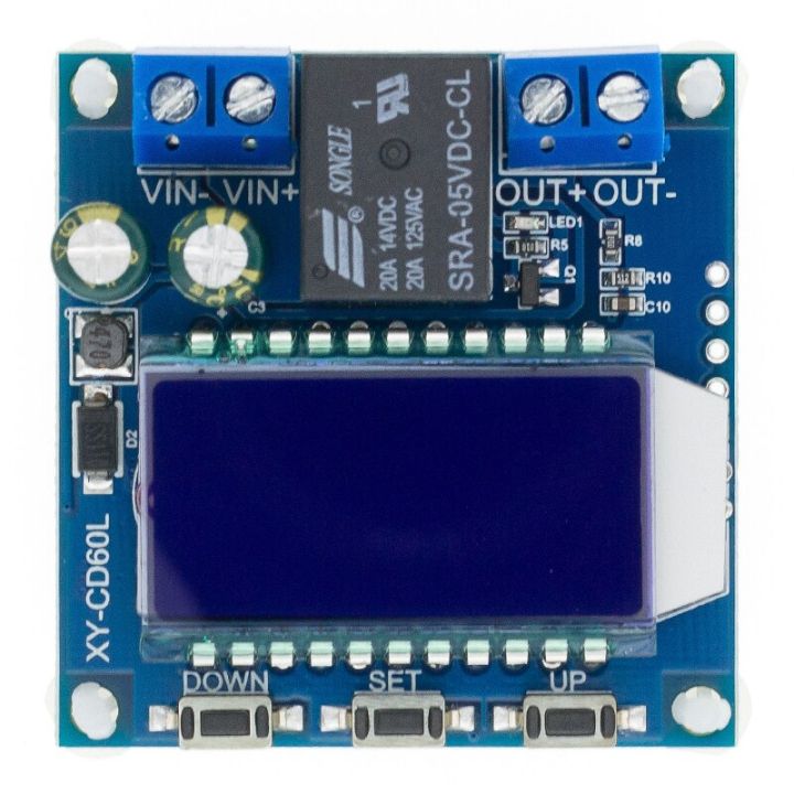 Produktbild von XY-CD60L Batterie-Lade-Entlade-Controller – Unterspannungs-Schutzmodul Mit LCD, Relais & Einstellbaren Grenzen, Für 12V/24V