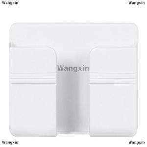 [COD] Wangxin Wall Mounted Storage Box Remote Control Case Phone Plug Charging Holder Rack New