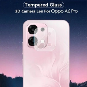3ชิ้นฟิล์มกันรอยสำหรับเลนส์กล้องถ่ายรูป3มิติ Oppo A6 Pro 4G 5G 2025กระจกนิรภัยเทมเปอร์โปร่งแสงใสปกป้องเต็มฝาหลัง