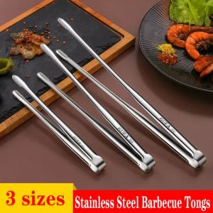 Japanese Stainless Steel Pan Food Tongs Steak Tongs Lengthened Barbecue Tongs Kitchen Gadgets