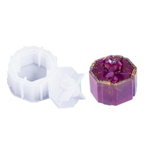 Silicon đa năng hộp quà tặng khuôn lưu trữ lớn lọ đựng có nắp khuôn nhựa Epoxy Jar làm khuôn
