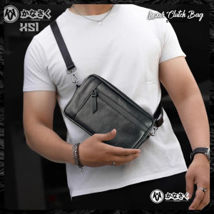 Kanasaku Luxor Black Clutch handbag Kulit Sapi Asli Waterproof Leather