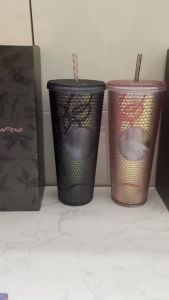 BLACKPINK water bottle Lisa joint water bottle Starbucks cup large capacity mug high appearance value straw Cup 710ml birthday gift