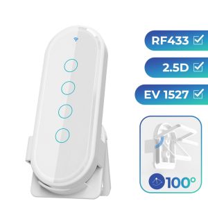 Smart Access Control WIFI Door Control Switch RF433 Inligent Automatic Reset Exit Button Remote Door Opening Smart Life App Voice Opening