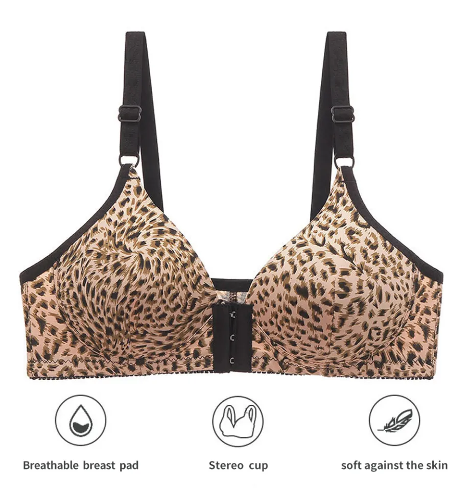 Bra Front Closure Large Sizes  Large Size Leopard Underwear - Front  Closure Bras - Aliexpress