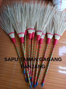 Sapu Lidi Halaman Gagang Kayu Panjang Lidi Bersih